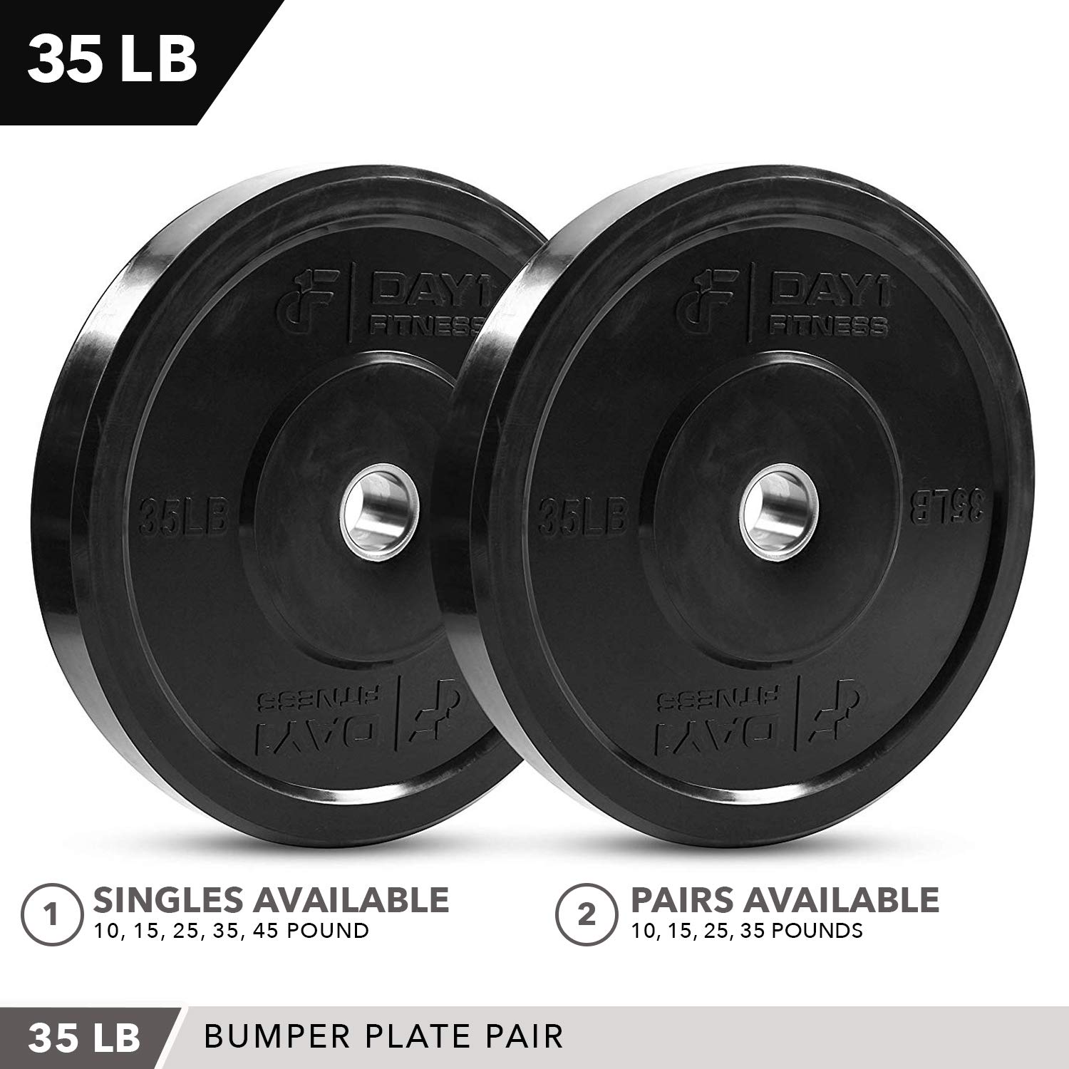 Set De Poids Olympiques En Acier - 35 Lb (2x10, 2x5, 2x2,5 Lb)