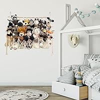 Vista 6 de Red de animales de peluche o hamaca hecha a mano para animales de peluche, esquina para colgar en la pared para almacenamiento organizador soporte