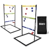 GoSports Ladder Toss Indoor & Outdoor Game Set with 6 Soft Rubber Bolo Balls and Travel Carrying Case - Choose Pro or Classic