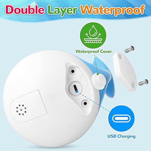 Miniatura 4 de Juguetes de baño para bebés, juguete de baño de ballena iluminada para bebés de 6 a 12 a 18 meses, juguetes de baño para niños de 1 a 3 años,