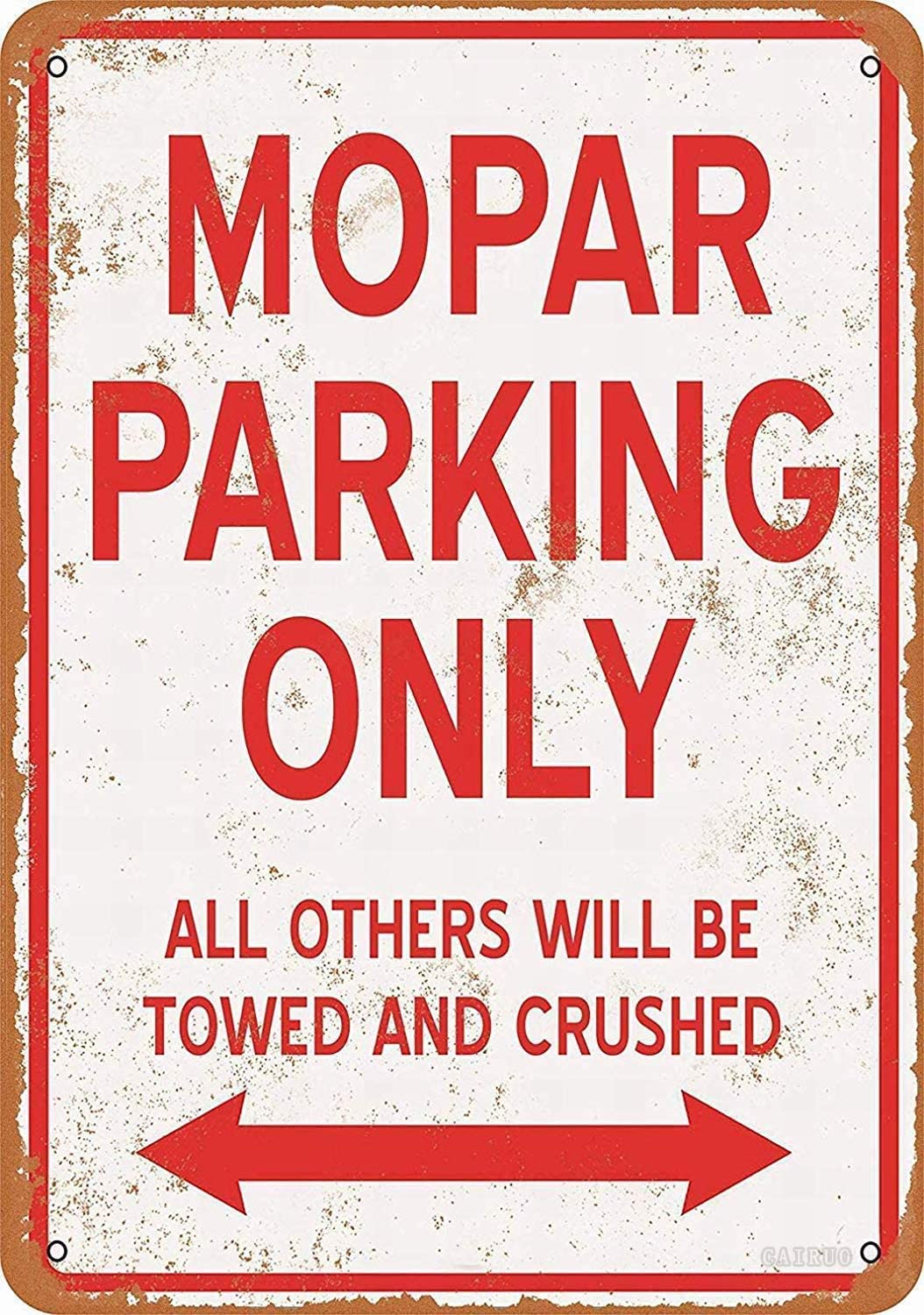 Yard Sign Wall Decor 12x8inch,Mopar Parking ONLY,Iron Poster Painting Tin Sign Wall Decor for Cafe Bar Pub Home Beer Decoration Crafts Retro Sign