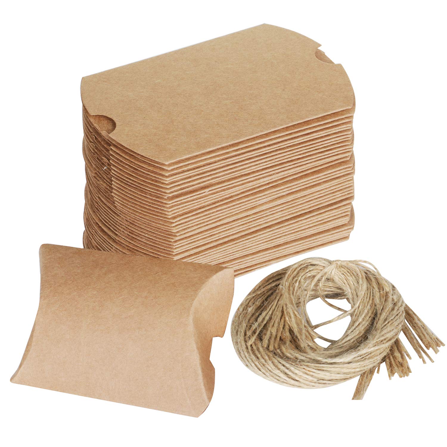 Trixes Brown Rustic Wedding Favour Boxes, Gift Box, 100Pc Set With Twine, Diy, Small Gift Boxes, Treat Box, Wedding Gifts, Gift Boxes For Him And Her