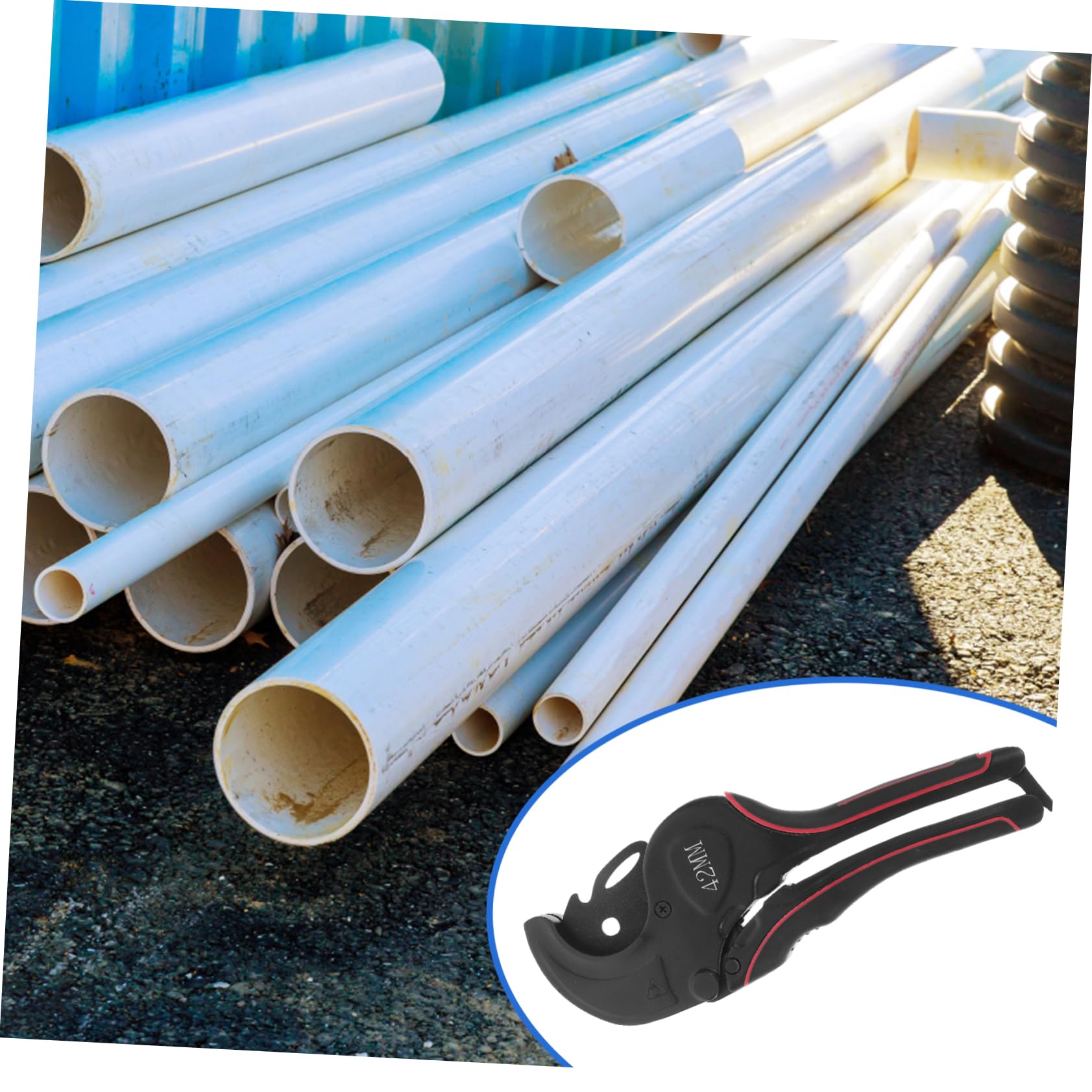 DOITOOL Cortatubos Profesional para Tubos Pvc, Tijeras de Corte Acero Inoxidable y Aleación de Aluminio, Uso Manual en Fontanería