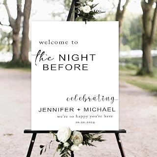 Wedding Rehearsal Dinner Welcome Sign Template - The Night Before Printable Sign