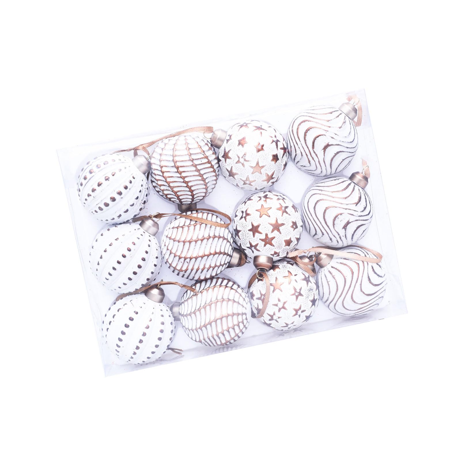 JSGHGDF 12Pcs Retro Themed Handcrafted Christmas Tree Hanging Ornament Holiday Decorations Ideal for Seasonal Celebration Antique Fashion Christmas Decorations