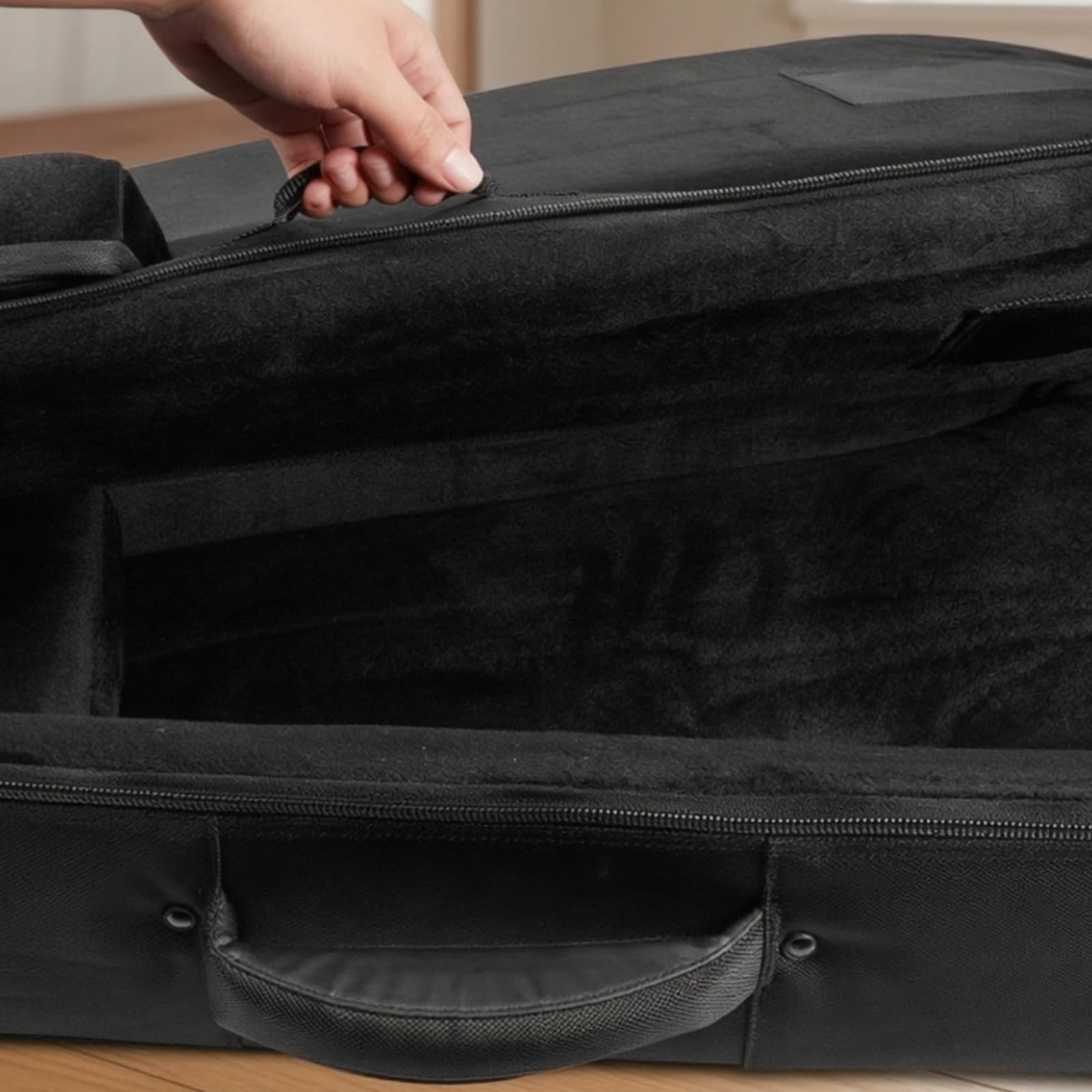 Qianly Borsa per Basso con Tasche | Antigraffio, Multifunzione, Borsa per Basso con Maniglia Laterale, , Bassisti