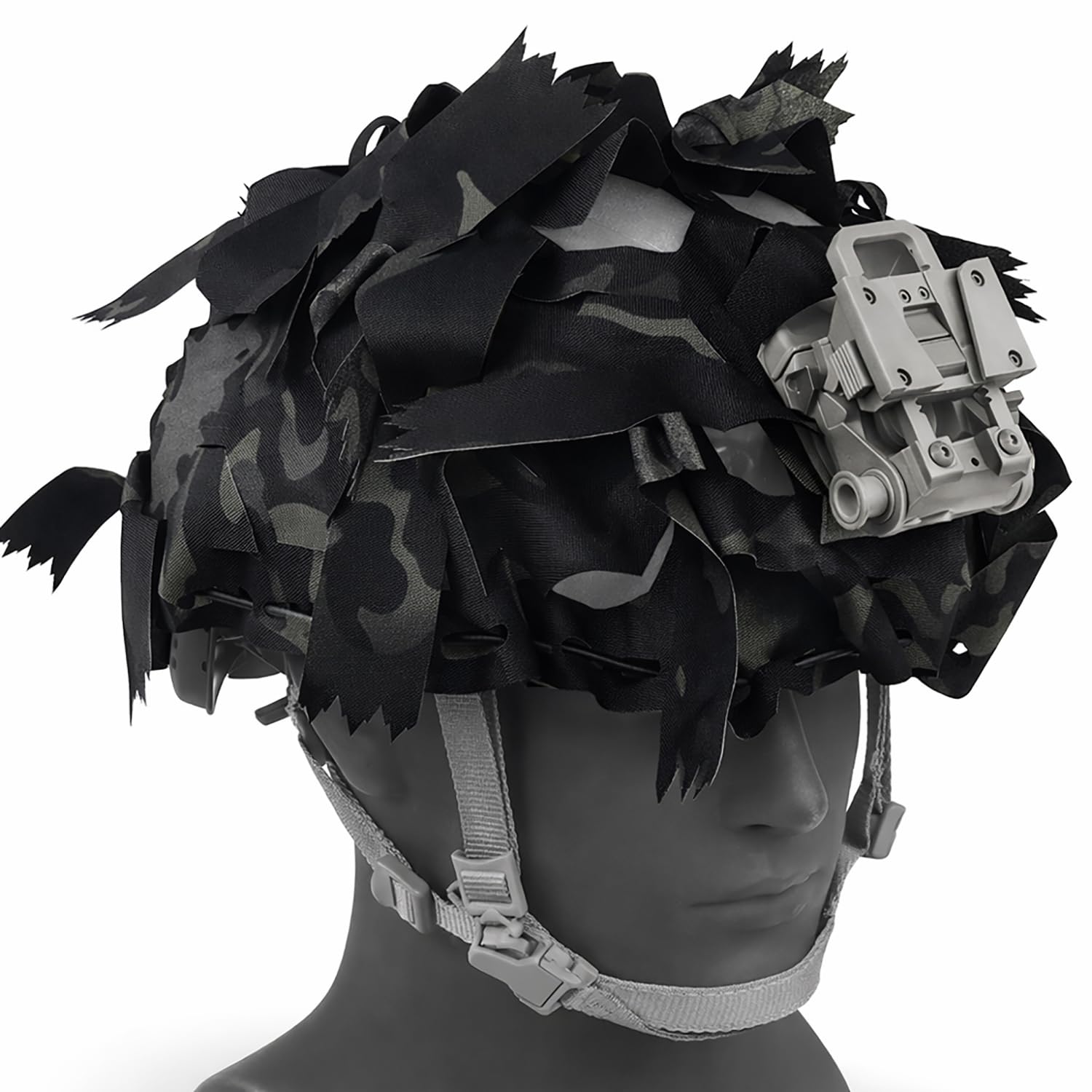 KBFLWBF Universal Airsoft Helmet Cover Lightweight Tactical Helmet Accessories Adjustable Net Cover Paintball Outdoor Gear Black Camo