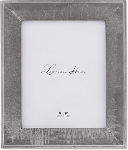 Miniatura 9 de Lawrence Frames Marco de fotos de madera gris envejecida de 5 x 7 pulgadas con blanco lavado