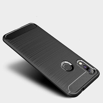 Microcase Xiaomi Redmi Y3 Brushed Carbon Fiber Silikon TPU Kılıf - Siyah