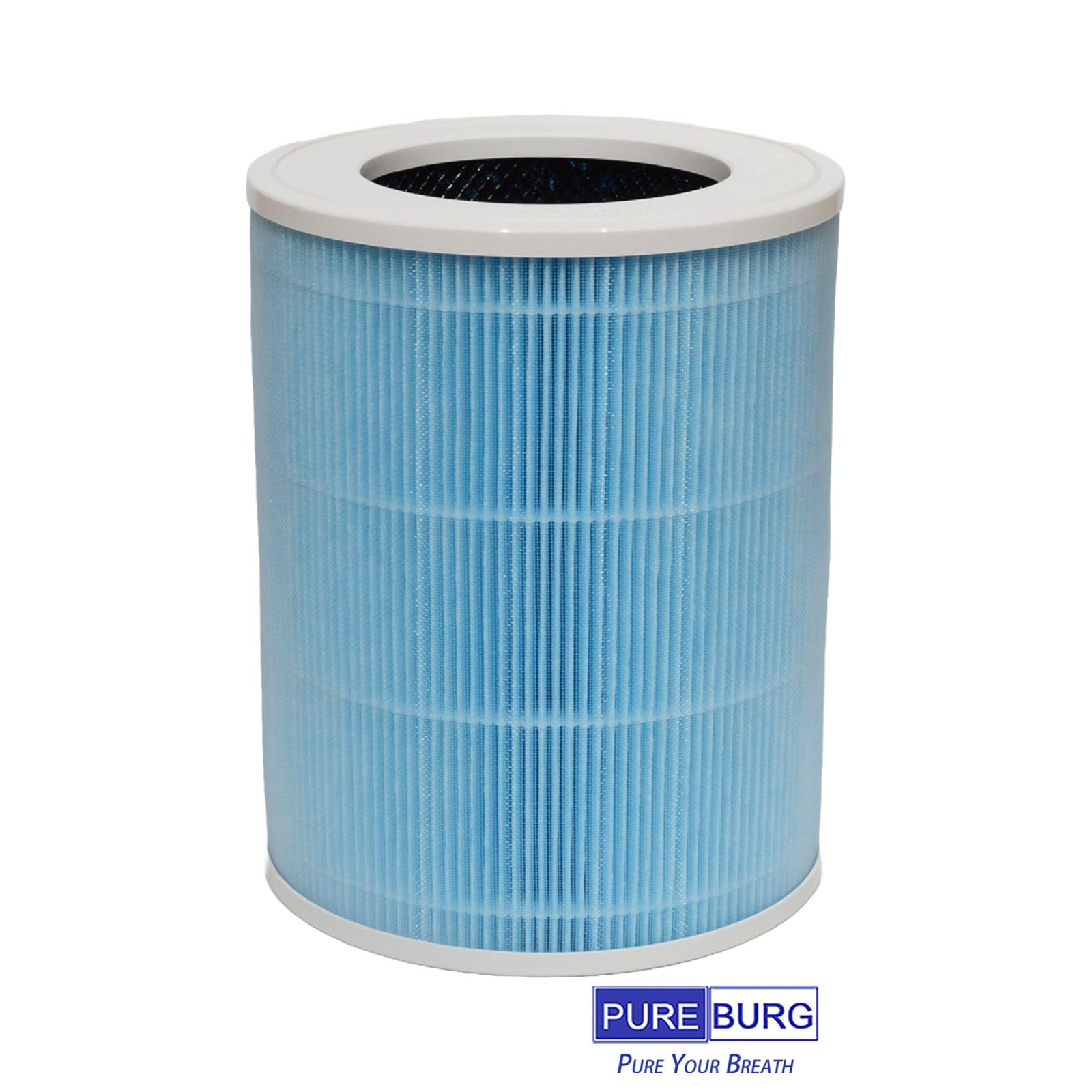 PUREBURG Filtro de repuesto compatible con purificador de aire Meross Smart WiFi MAP100, paquete de 2 H13 HEPA carbón activado de 3 etapas, filtración de aire, polvo, COV, olor