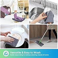 Vista 5 de HOMEXCEL Paño de limpieza de microfibra gris, paquete de 12 toallas premium de microfibra para autos, sin pelusa, sin rayones, altamente