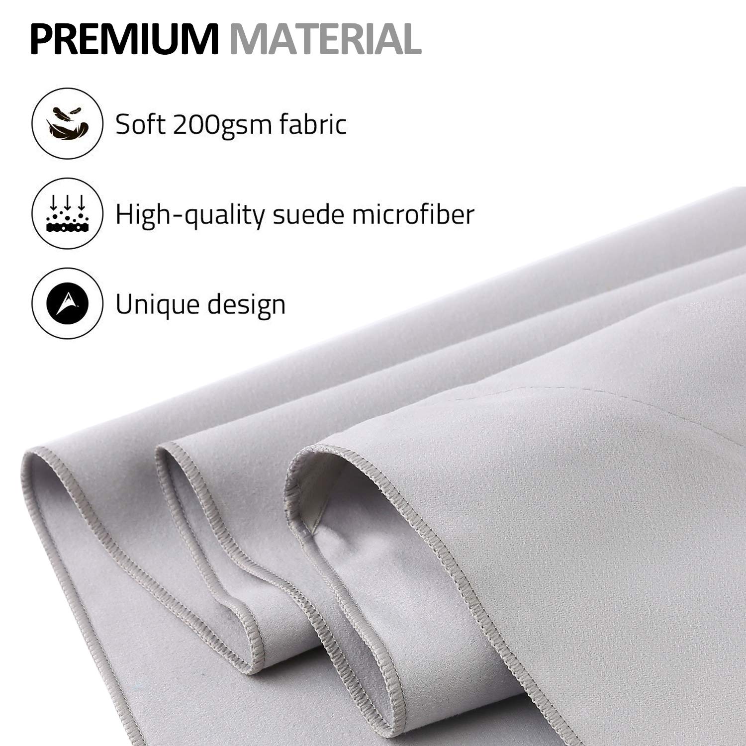 Eono Asciugamano in Microfibra, Spiaggia Si asciuga Rapidamente, Super Assorbente, Compatto, Perfetto per Lo Sport, Viaggi, Campeggio, Palestra, Piscina