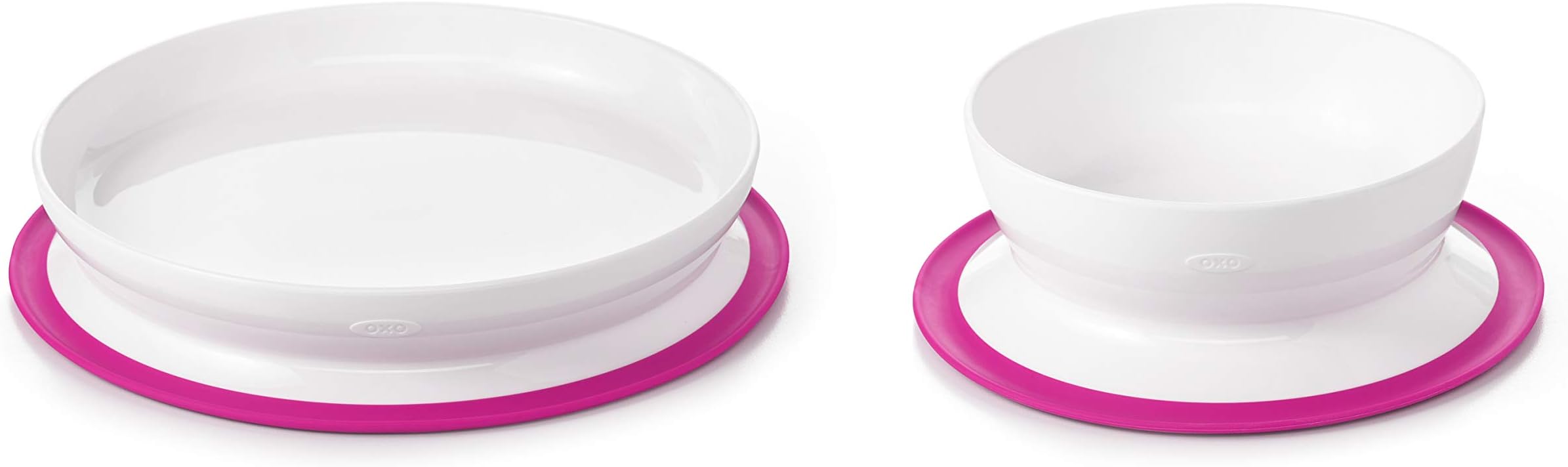 OXO Tot Stick & Stay Suction Plate & Bowl Bundle - Pink