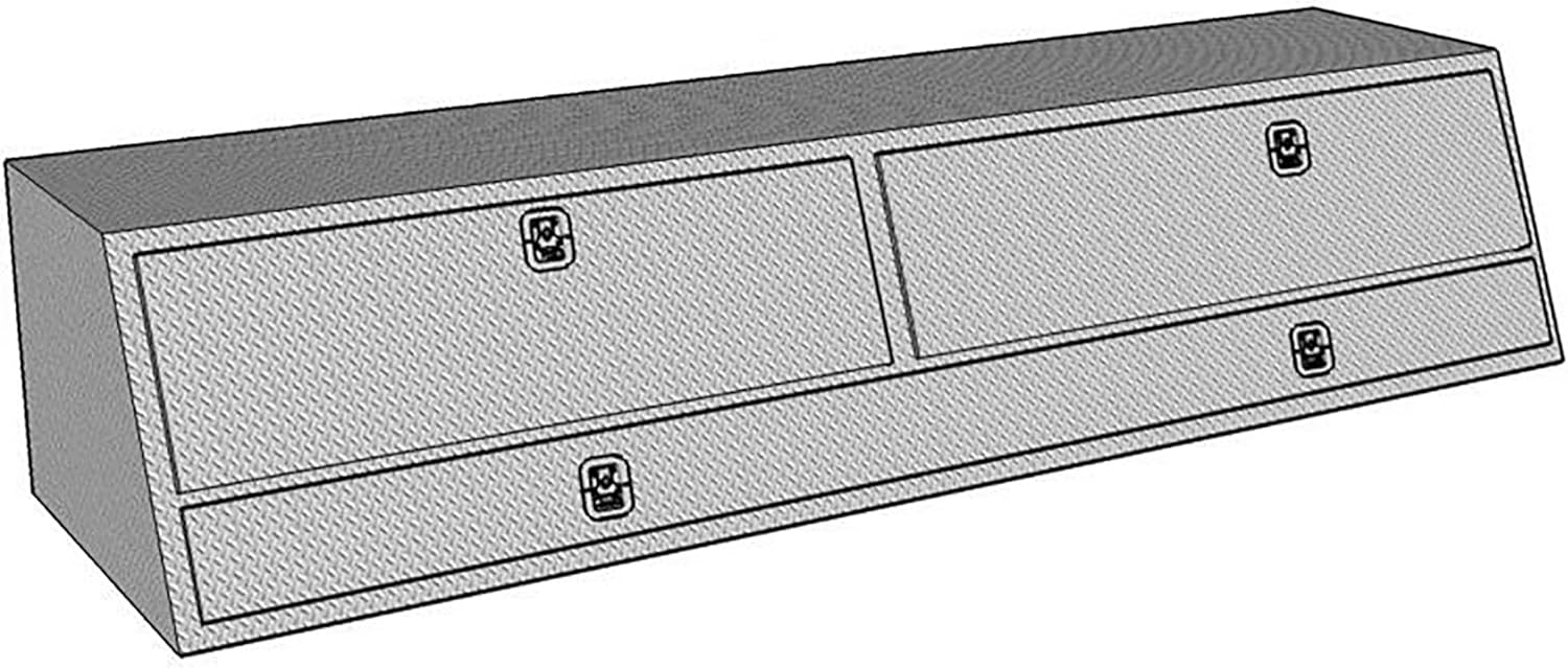 Brute 80-TBS200-96D Pro Series 96" Contractor TopSider Polished Aluminum Tool Box with Doors