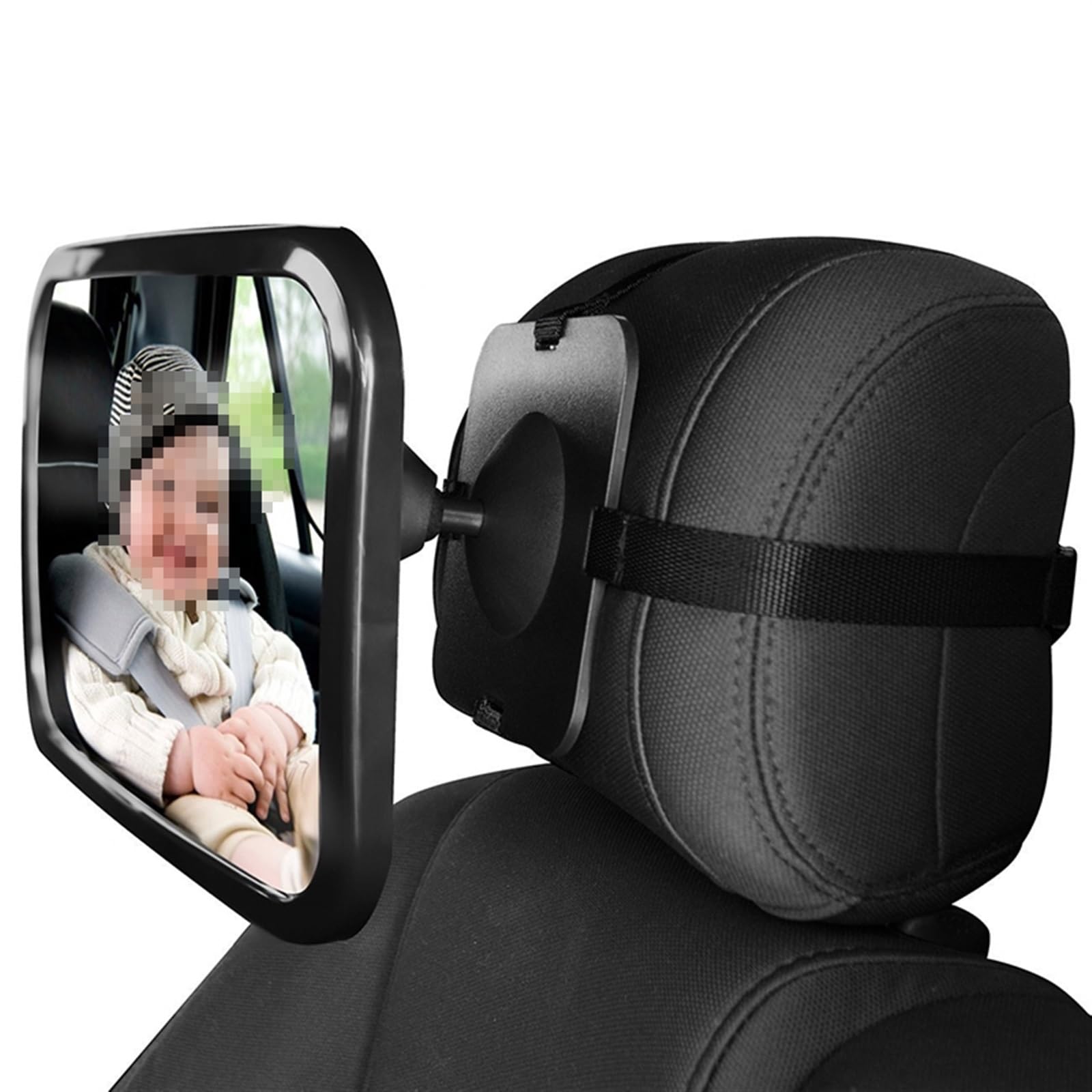 Verre Rétroviseur Voiture Siège Arrière De Voiture Rétroviseur Bébé Siège Enfant Sécurité Appuie-tête Moniteur Grande Taille Réglable Large