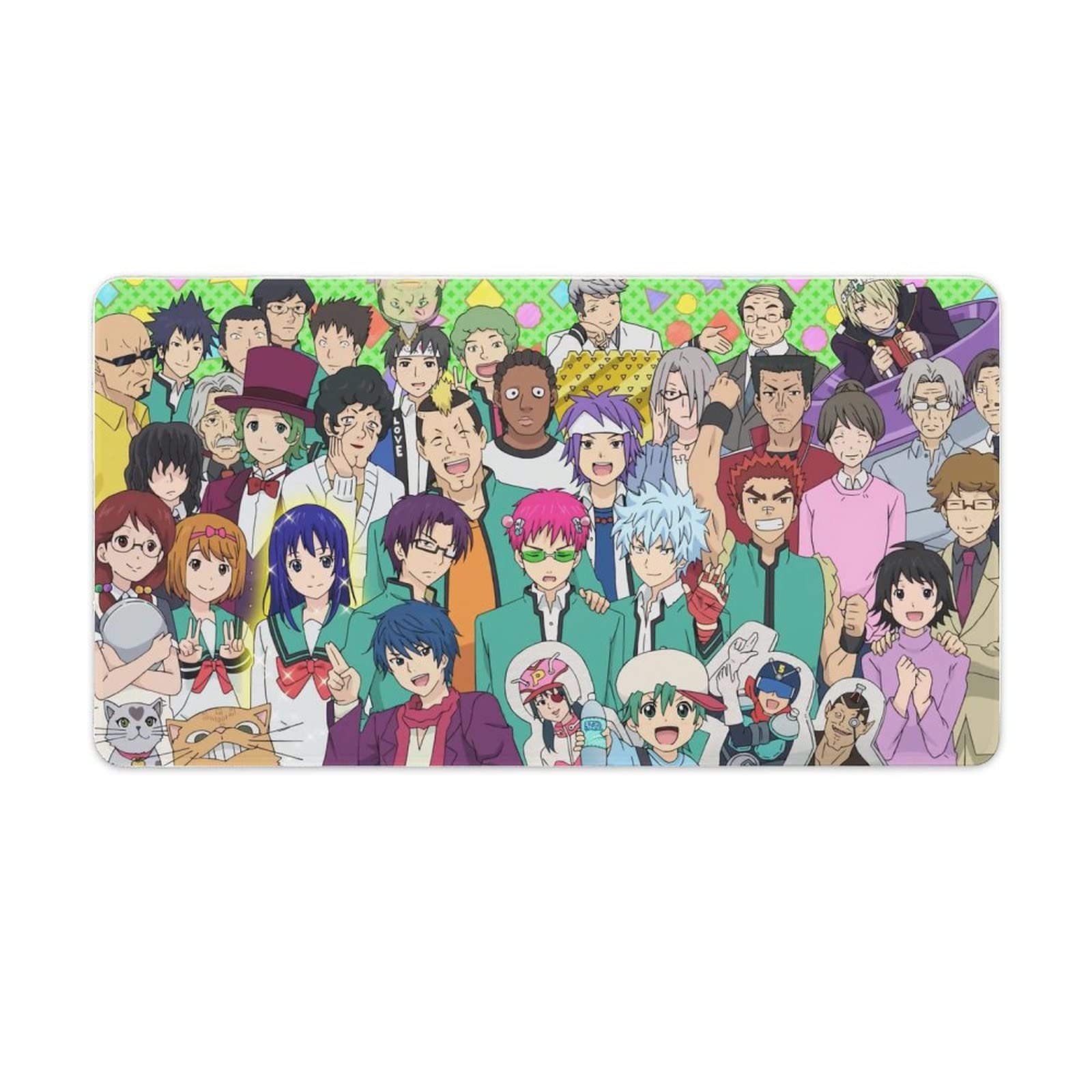Amazon.com: Saiki Kusuo Anime Mouse Pad The Disastrous Life of Saiki K.  Funny Cute Mouse Pad Green Game Waterproof Anti-Slip Base Edge Stitched  Mouse Keyboard Pad Desk Pad for Laptop Home Dormitory