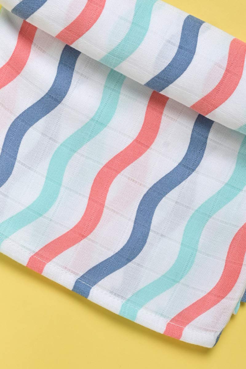 Buy Responsibly ‘Ocean Dive’ Organic Muslin Swaddle: Dreamy Waves