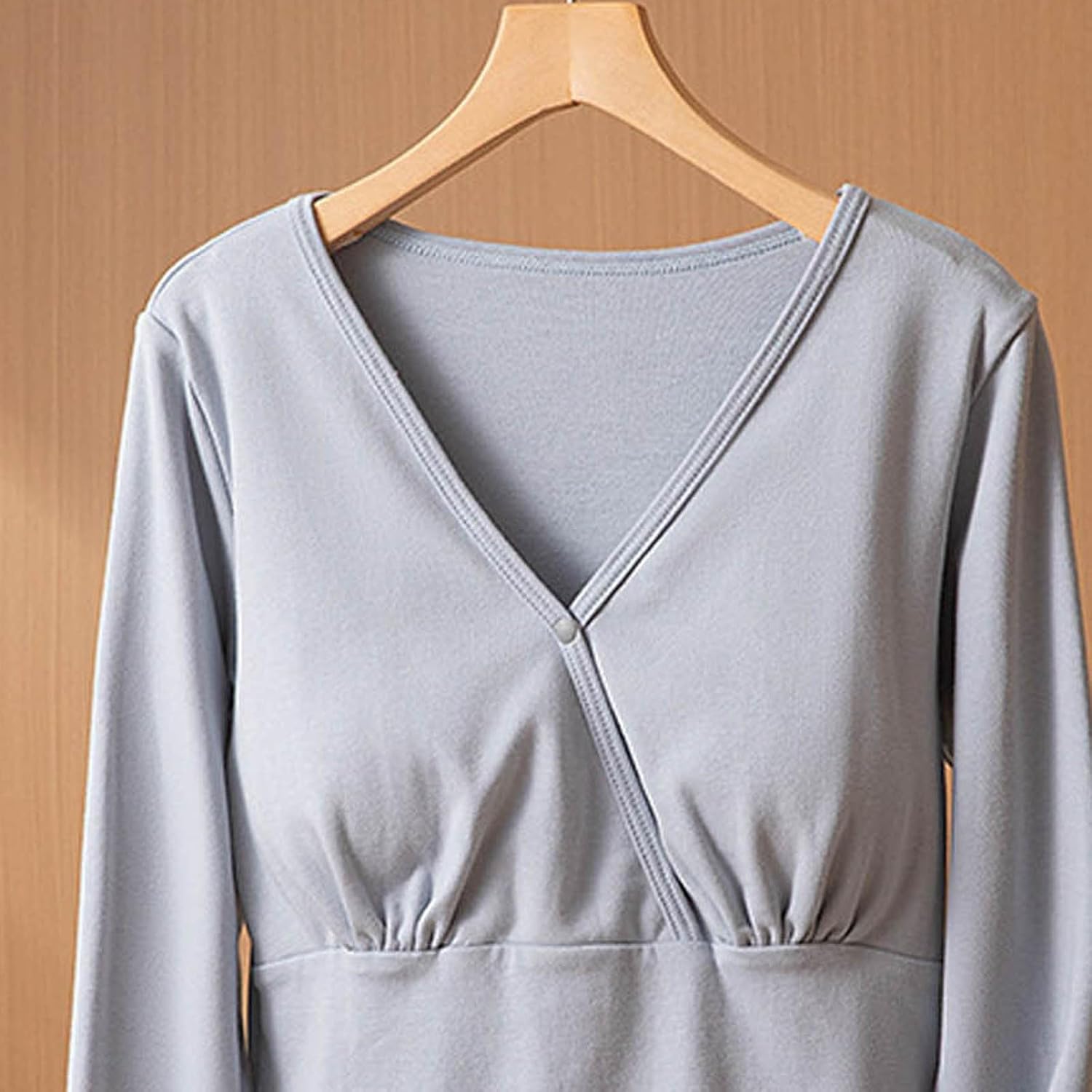 Nursing Tops Maternity Breastfeeding Shirts Blouse Womens Long Sleeves V-Neck Spring Outfit Pregnancy Clothes 2026