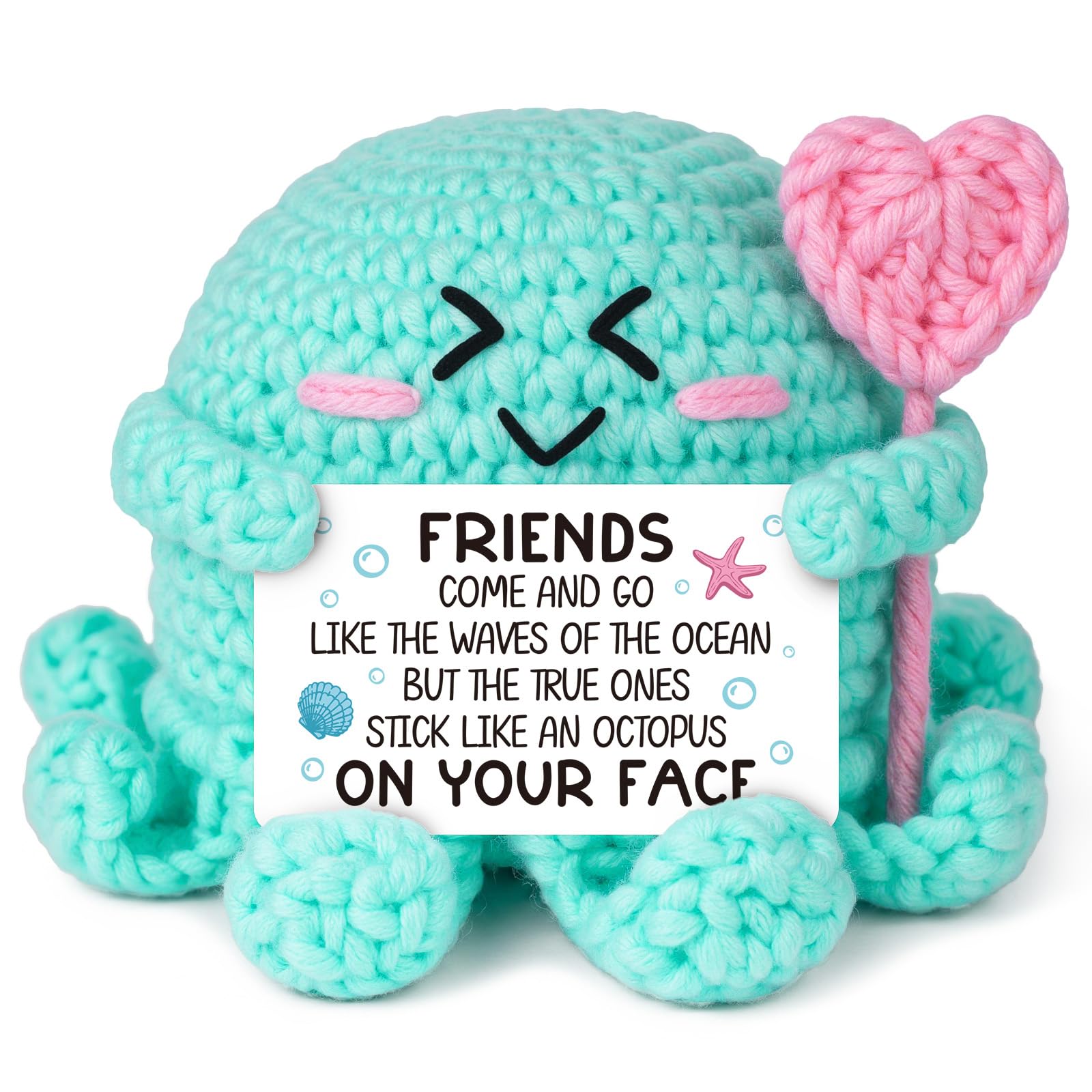 IDELTIME Friendship Gifts for Women, Cute Emotional Support Crochet Octopus
