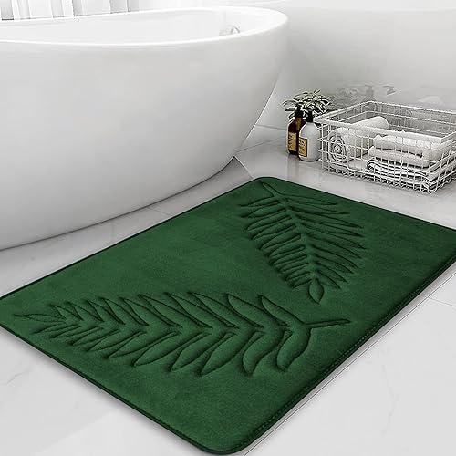 Miniatura 7 de Alfombras de baño de secado rápido, antideslizantes, de goma, lavables, absorbentes, delgadas, con patrón floral, alfombra de baño para suelo de