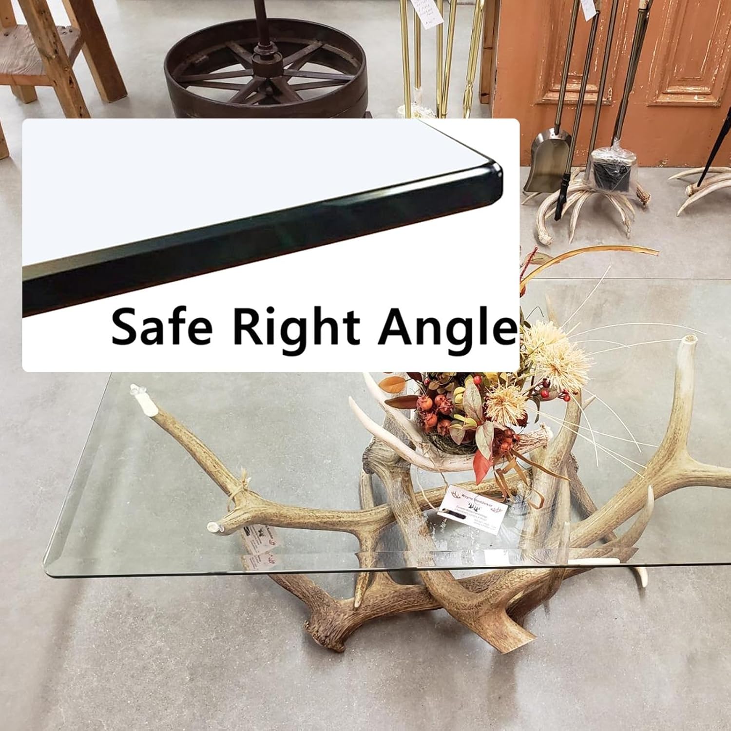 Rectangle Glass Table Top, Patio Table Tops, 8mm Thick Tempered Table Top with Polished Edge, Transparent Flat Sheet, Use As A Replacement Tabletop Or DIY Standalone Table(100x60cm)