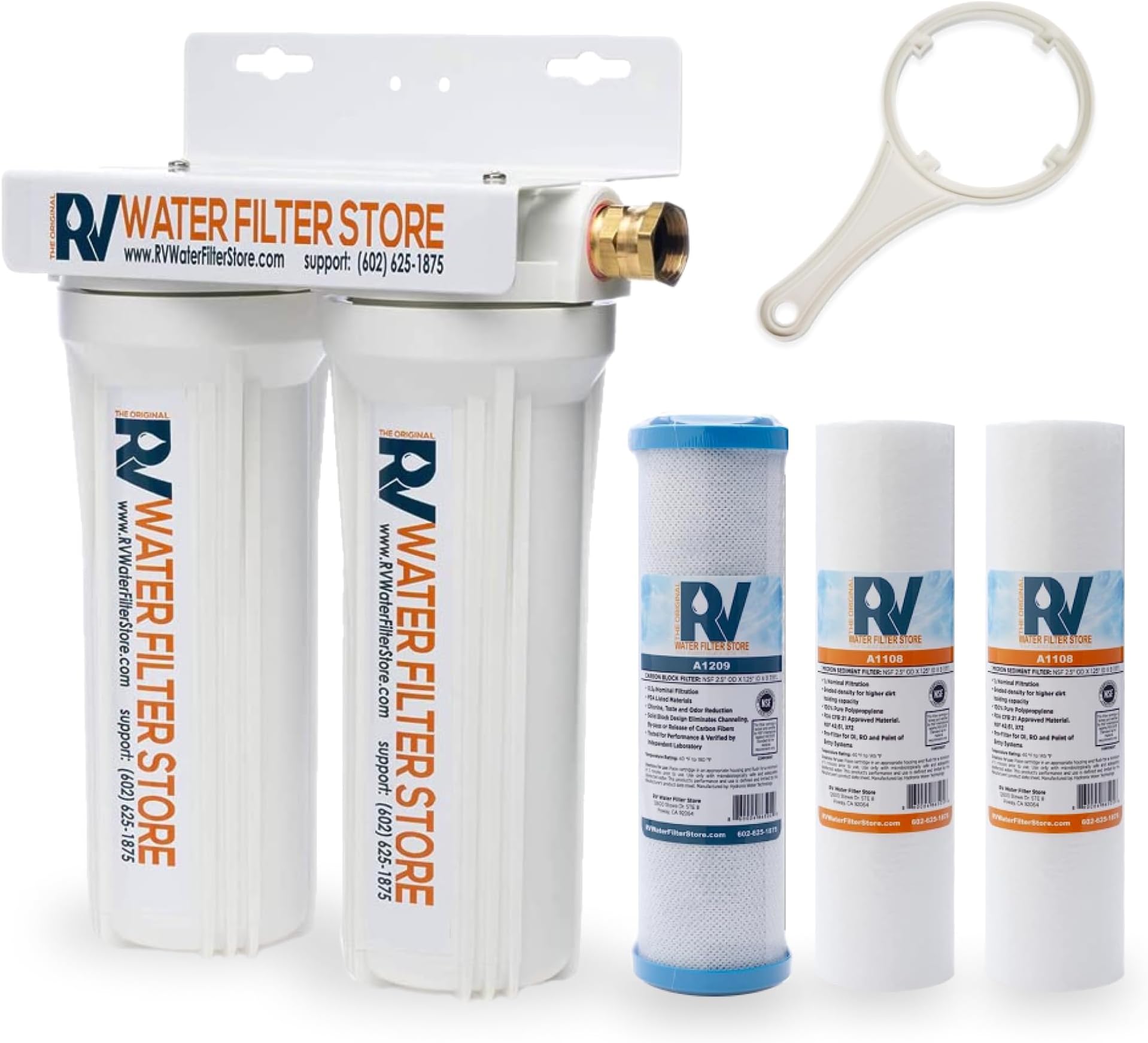 Essential 2 Stage RV Water Filter System with Hose Fittings - Entry Level