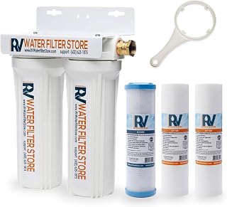 RV Water Filter System with Hose Fittings - Premium Portable Filtration Systems That Improves Taste & Odor