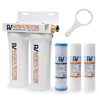 RV Water Filter System with Hose Fittings - Premium Portable Filtration Systems that Improves Taste & Odor