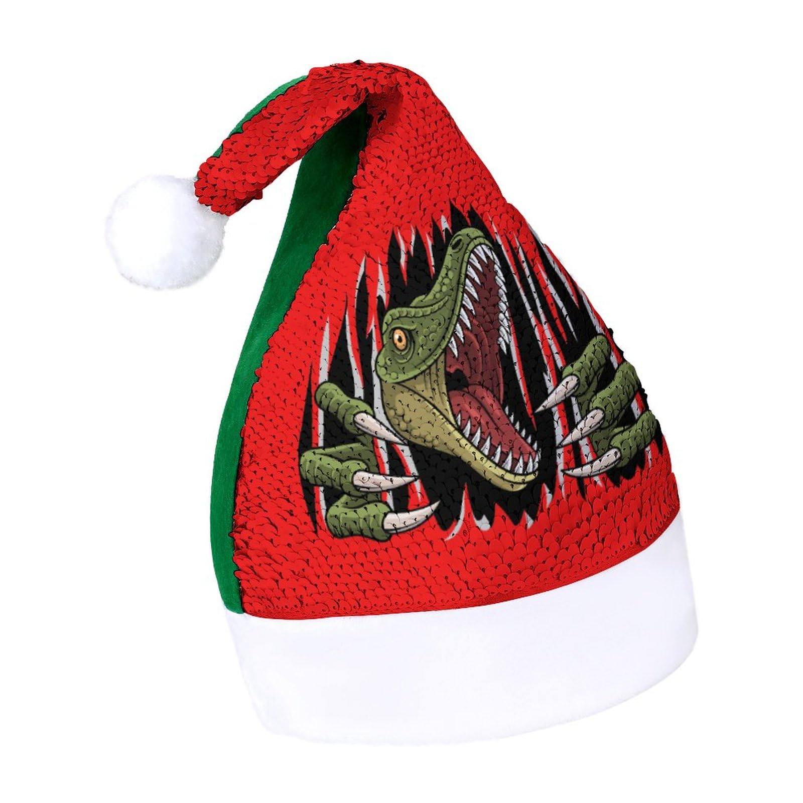 T-rex Dinosaur Ripping Funny Christmas Hat Sequin Santa Hat for Adults Holiday Xmas Hat for New Year Festive Party : Sports & Outdoors - Amazon.com t-rex-dinosaur-ripping-funny-christmas-hat-sequin-santa-hat-for-adults-holiday-xmas-hat-for-new-year-festive-party-sports-outdoors-amazon-com