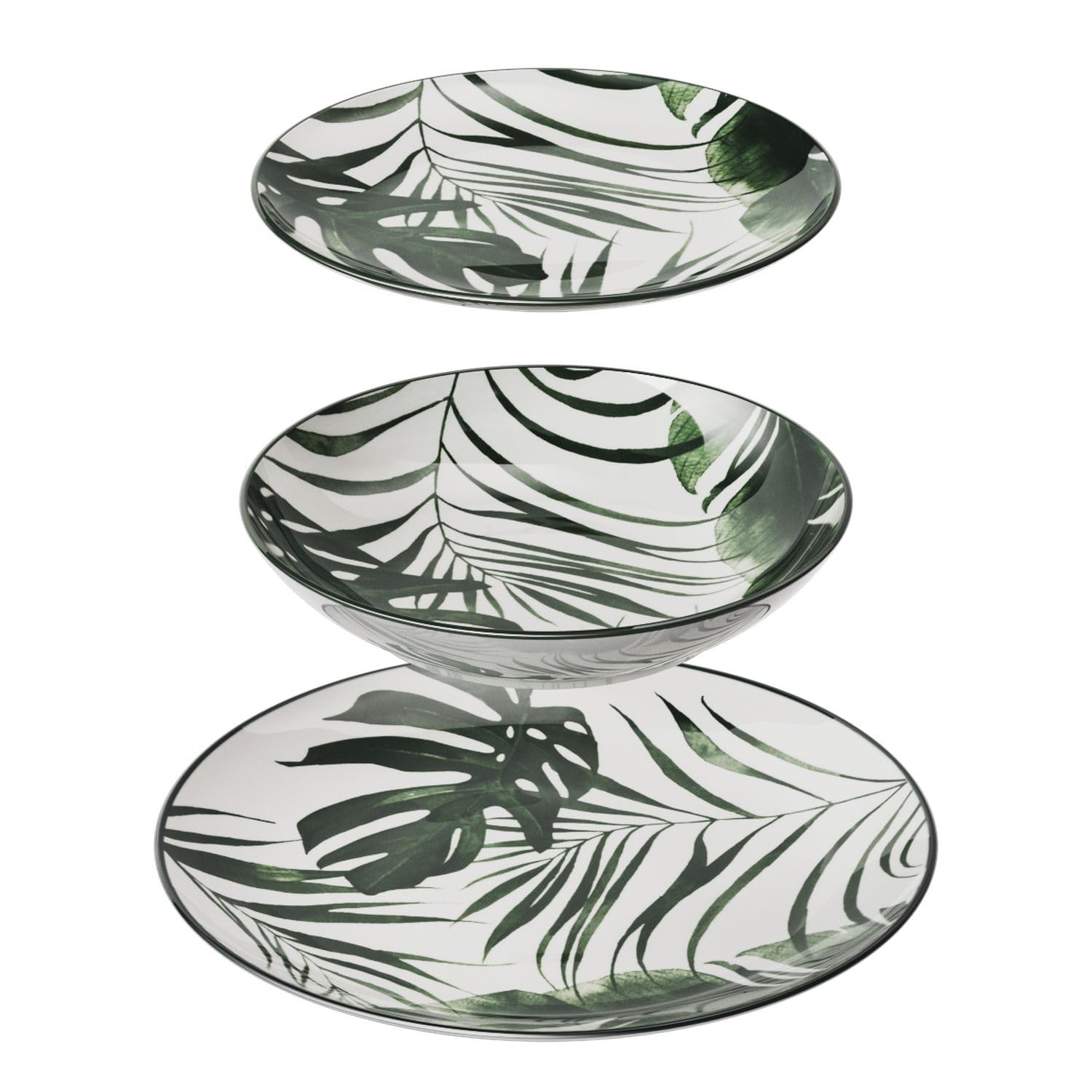 Secret de Gourmet - 18 pezzi servizio palme bianco verde