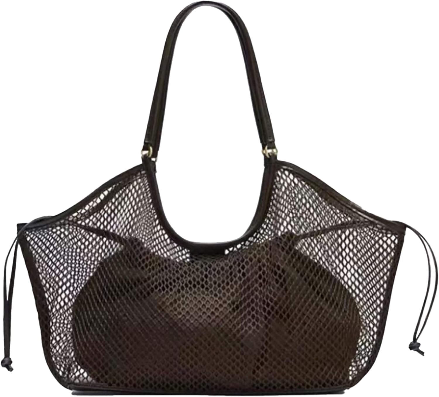Large mesh hobo for women summer beach bag inner bag