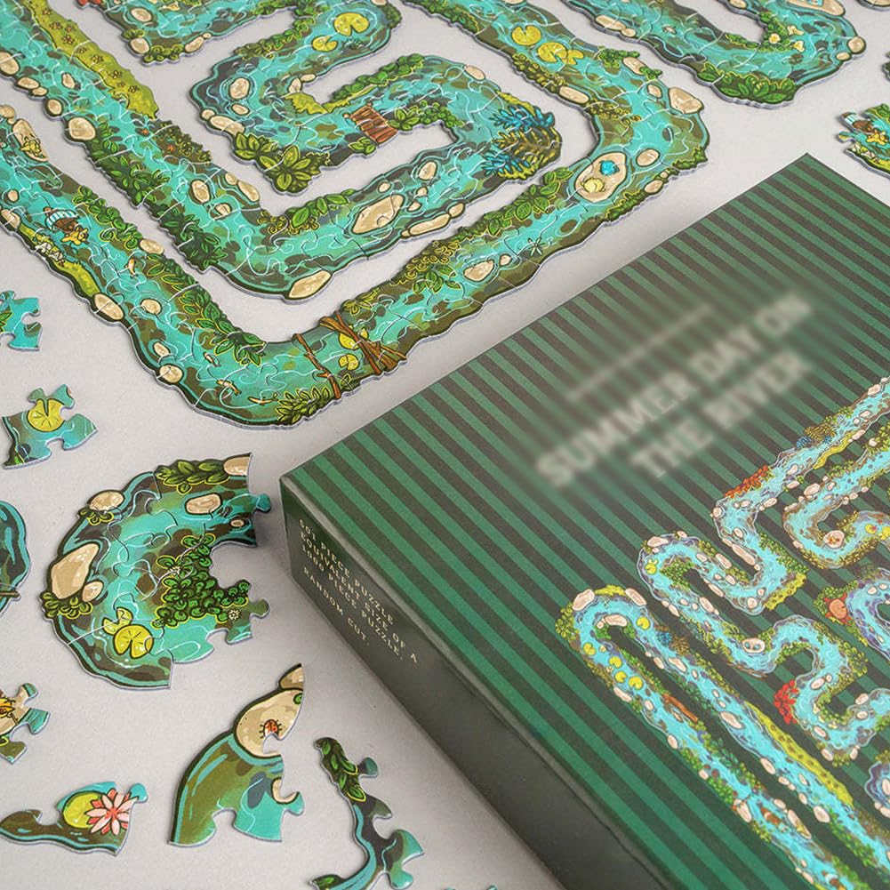 Summer On The River, 501 Piece Edge Puzzle Kit, Unique River Themed Puzzle,High Difficulty Artwork Suitable for Family Leisure(1Set) - Image 3