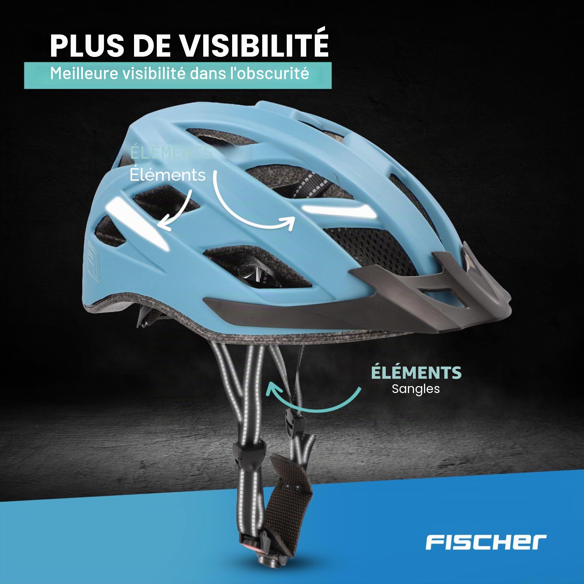 Fischer Urban Plus Casque de vélo avec feu arrière LED intégré pour Homme et Femme