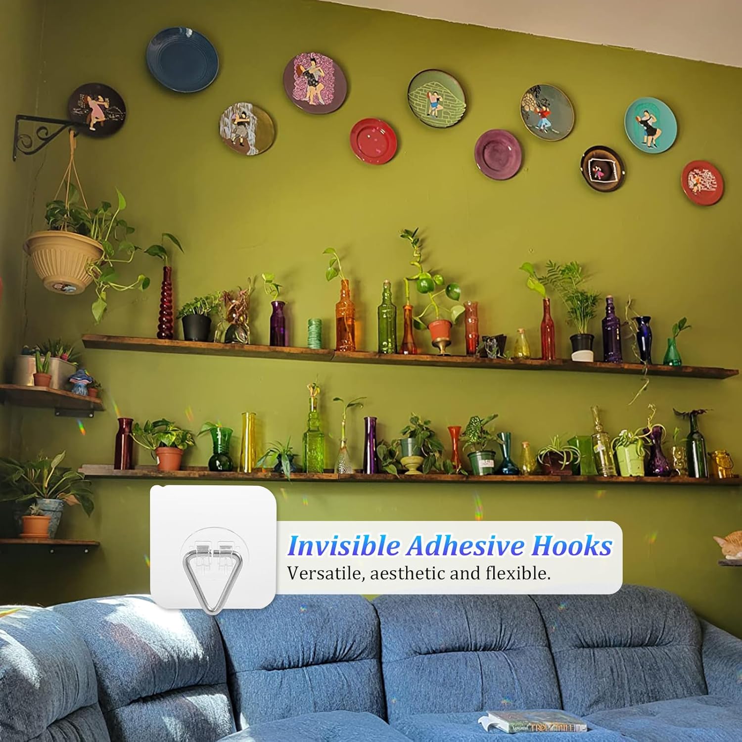 Wall Plate Hanrs for Display - Invisible Adhesive Picture
