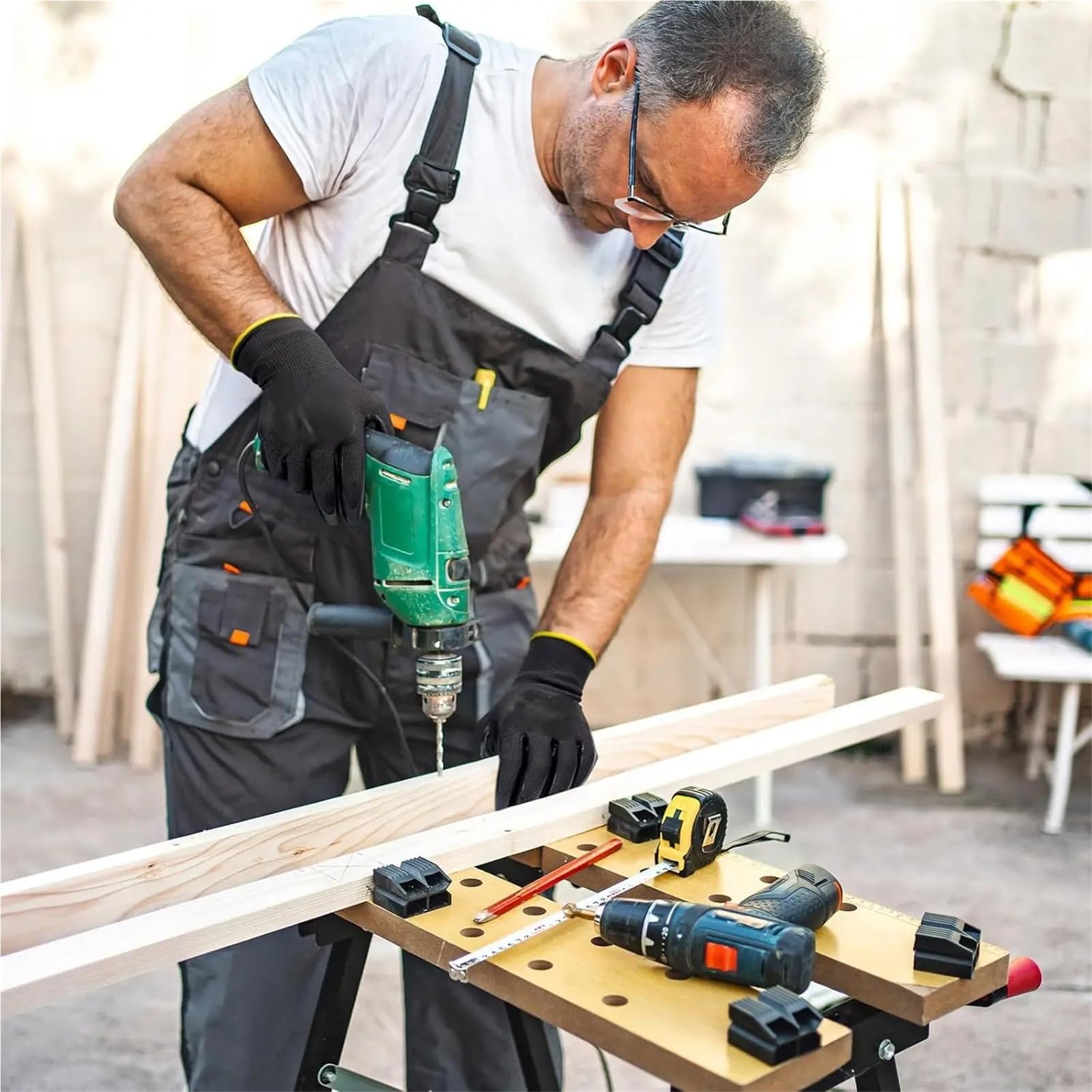 Genérico Compatible con guantes de trabajo recubiertos de nitrilo KG12N