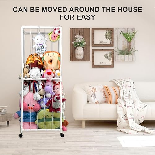 Miniatura 5 de Large Stuffed Animal Zoo Storage Holder,Kids Toy Storage Organizer Shelf Basket,Plush Toy Storage Organizer Shelf for Nursery Play Room Bedroom