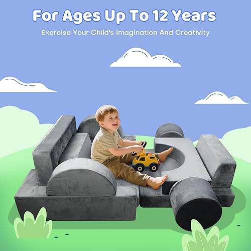 Miniatura 3 de Sofá modular de juegos para niños, 16 muebles convertibles de espuma para sala de juegos, inspira creatividad e imaginación, más de 2200 diseños de