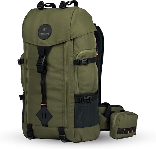 CarryPro HOBO40 v2.0– 40L Functional Travel Backpack for Men &amp; Women, Camping, Biking, Trip, Trekking Bag, Fits 15.6” Lapt...