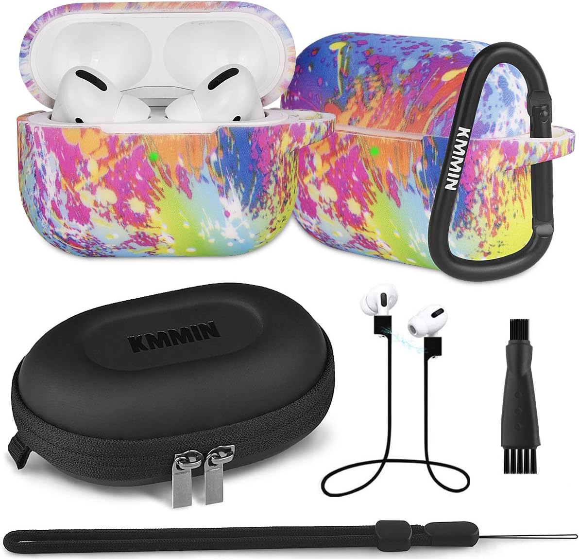 AirPods Pro Case, KMMIN Protective Silicone AirPods Pro Case Cover for AirPods 3rd Gen [2019] Shockproof Scratch-Resistant AirPods Pro Accessories Compatible for Wired & Wireless Charging