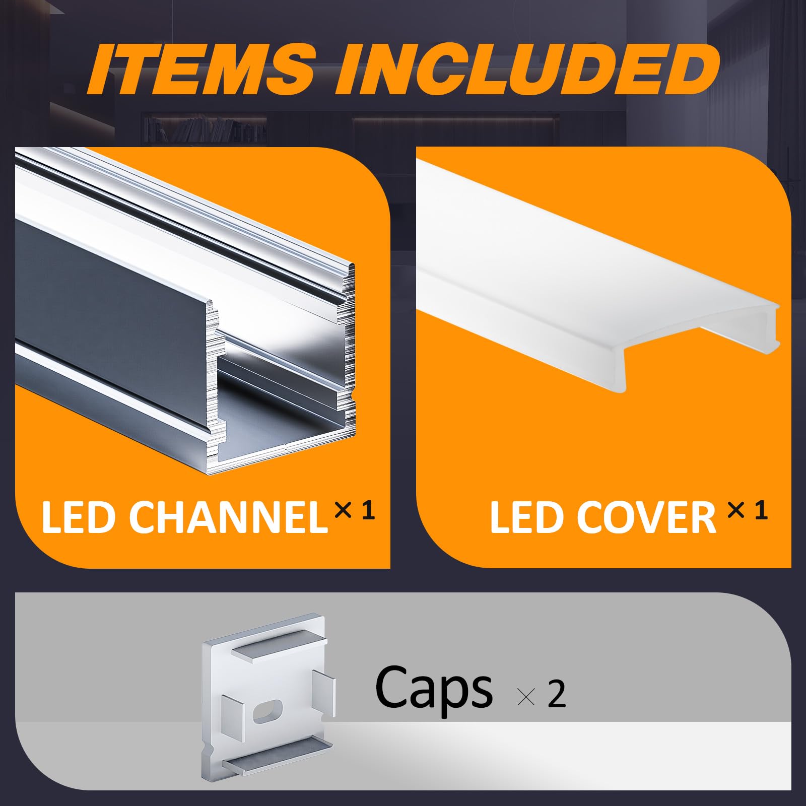 LED Aluminium Profil 10 x 2m(20m) Aluminium Oberflächenprofil für LED Streifen bis 15mm Breite mit milchweißer PC Abdeckung und Zubehörset(SP33)