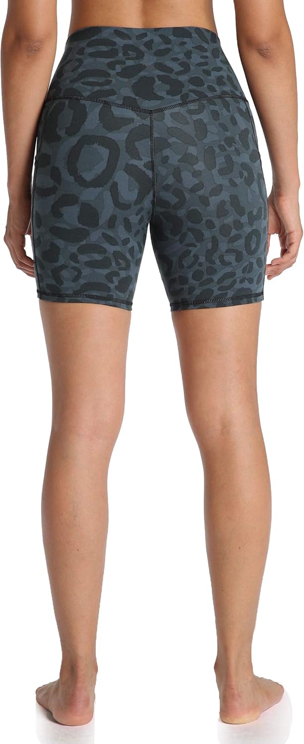 Colorfulkoala Women's High Waisted Biker Shorts with Pockets 6" Inseam Yoga Tummy Control Short