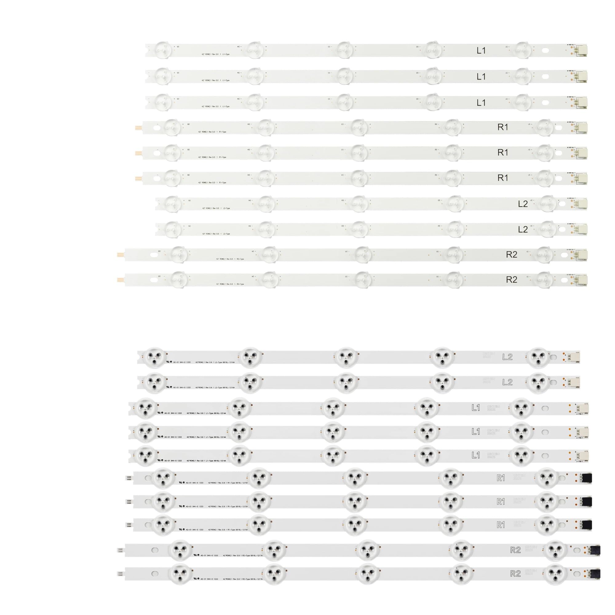 VMBVBHMDF LED Backlight Strip For 42LA613V 42WT30MS 42LA615V-ZB 42LA620V-ZA 6916L-1505A 6916L-1506A 6916L-1507A 6916L-1508A(Replace)