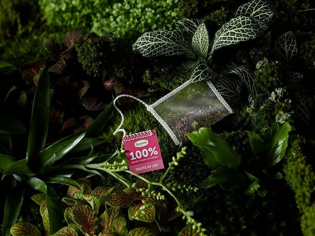 Ronnefeldt 100% Fruits of Joy - BIO Früchtetee m. Papayastückchen und Hibiskus-Pfefferminzgeschmack, 15 Teebeutel à 2 g, 30 g | Organic | Vegan | Eco-friendly, Menge:6 Stück