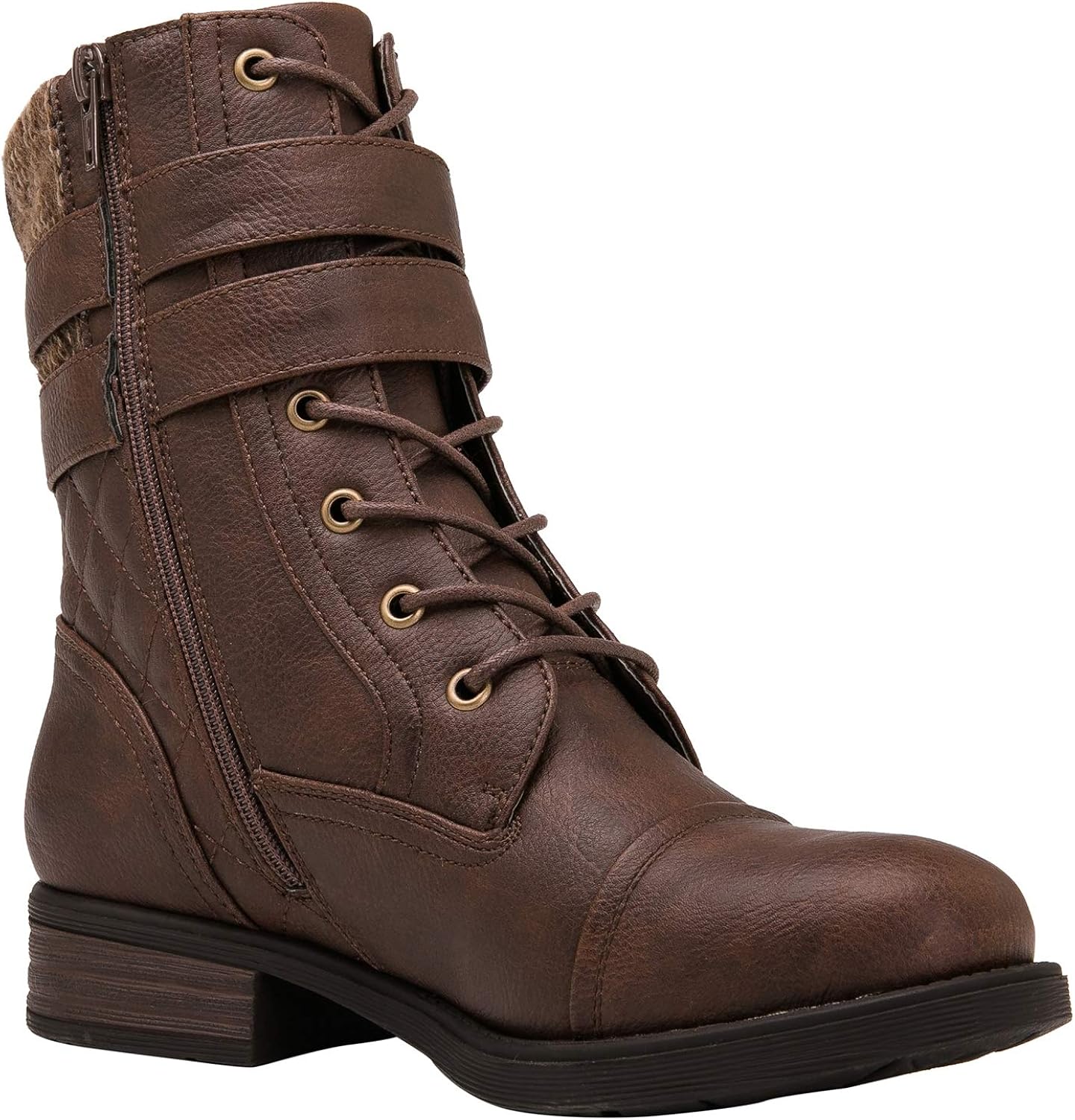  | GLOBALWIN Women's Combat Boots Winter Lace Up Ankle Booties | Shoes