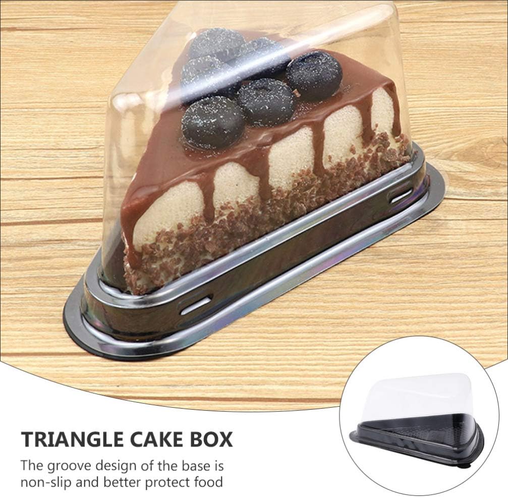 DOITOOL 100pcs Triangle Cake Box Single Cupcake Container Box Lid Quality Material Sturdy for Occasions