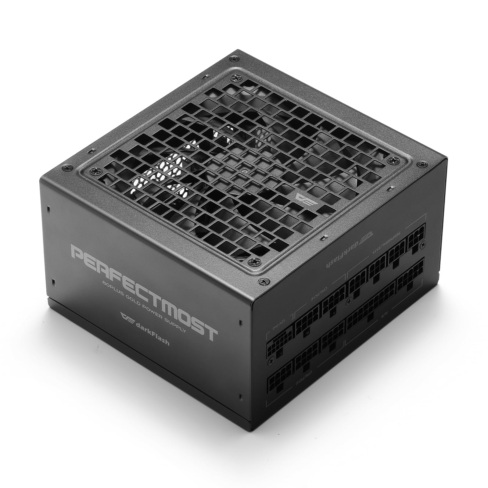darkFlash PMT850 Alimentatore Completamente Modulare ATX 3.1 e PCIe 5.1, cavo 12VHPWR, 100% Giapponesi 105°C, Alimentatore da Gioco 80 Plus Gold, Dimensioni Compatte 150 mm, (Nero, 850 watt)