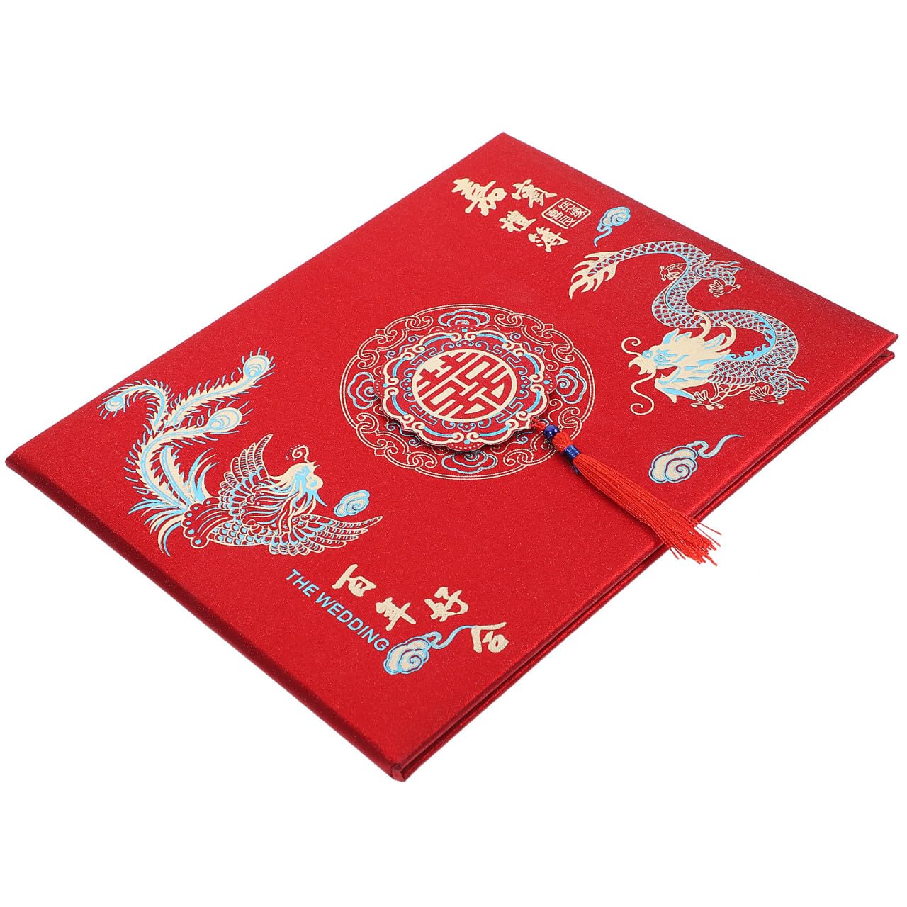 Registro para invitados de boda elegante en papel rojo vintage