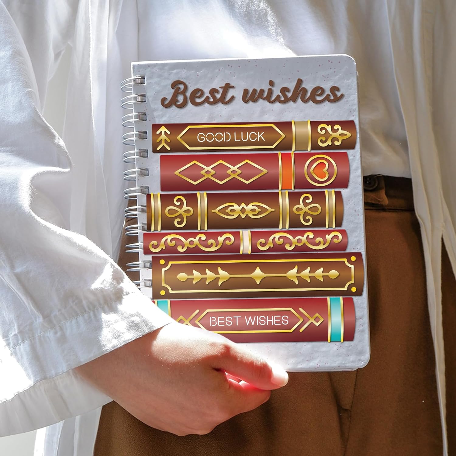 GLOBLELAND Book Spine Decorations Cutting Dies for Card Making Books Metal Die Cuts Best Wishes Cutting Dies Templates for Scrapbooking Journal Embossing Paper Craft Decor
