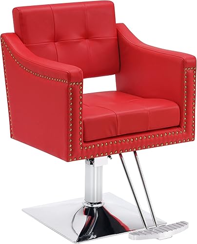BarberPub Silla de salón para estilista, silla hidráulica de peluquería, equipo de spa de belleza 8813 (ajuste de altura del asiento de 6 pulgadas)