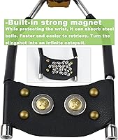 Vista 3 de Slingshot,Wrist Support Rocket Fishing and Hunting,Dual Purpose Slingshot for Hunting Hand Oro izquierdo.